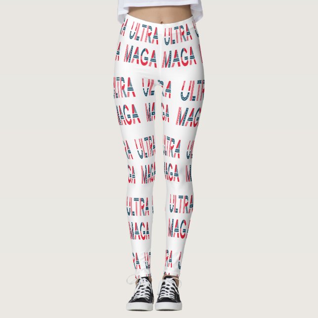 Leggings Ultra MAGA Trump Patriotique Républicain Conservat (Devant)