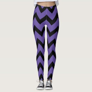 Leggings Ultra violet violet noir motif Chevron