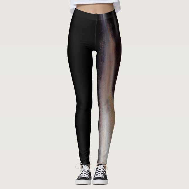 Leggings Un aperçu des guêtres de danse d'abrégé sur bleu (Devant)