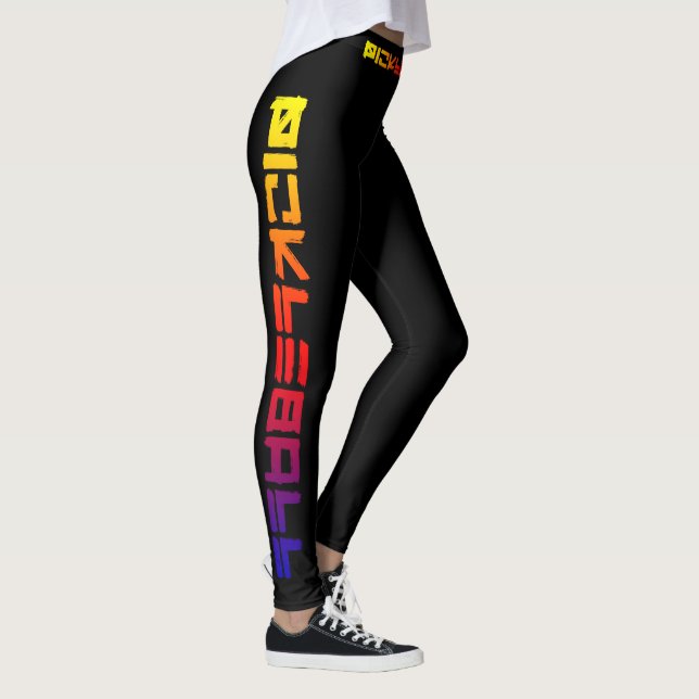 Leggings 😍 Un côté Awesble noir de Pickleball (Droite)