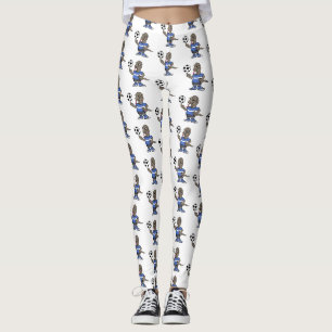 Leggings Un dragon de Komodo amusant qui joue au dessin ani