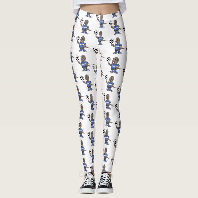 Leggings Un dragon de Komodo amusant qui joue au dessin ani (Devant)