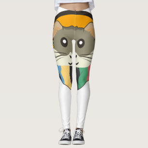Leggings Un mignon hamster en caricature avec une écharpe m