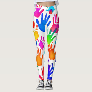 Leggings Un monde de mains en couleur