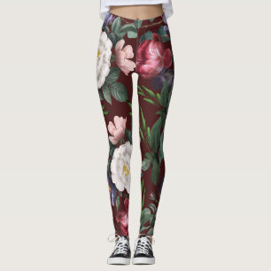 Leggings Un motif de luxe boho pour festival de musique rou
