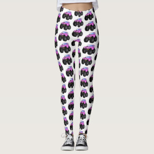 Leggings Un Pink Monster Cartoon