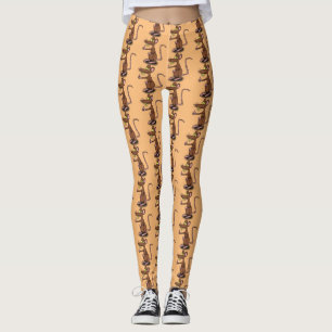 Leggings Un rat brun mignon pouce vers le haut dessin animé