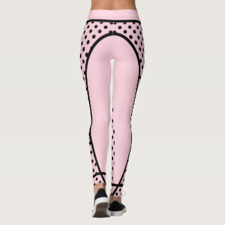 Leggings Un rêve rose avec des points noirs de yoga