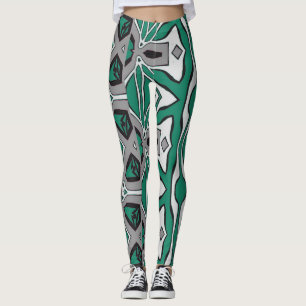 Leggings Un vert abstrait vibrant "Ratti_Creative_Arts"