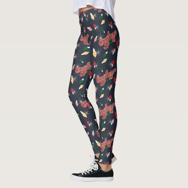 Leggings Une histoire de Noël | Motif des lumières de Noël (Gauche)