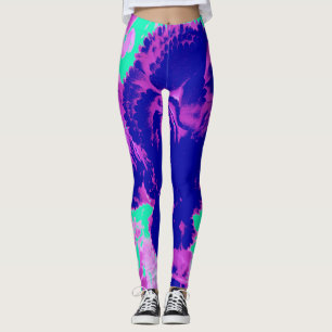 Leggings Une jambe colorée abstraite "Ratti_Creative_Arts"