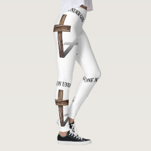 Leggings Une nation sous Dieu avec croix