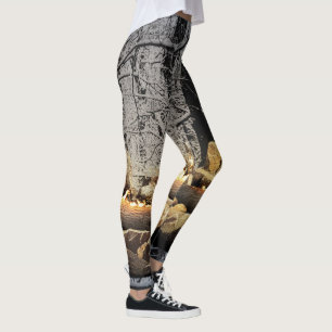 Leggings Une ouverture brûlante tranquille de Noël une