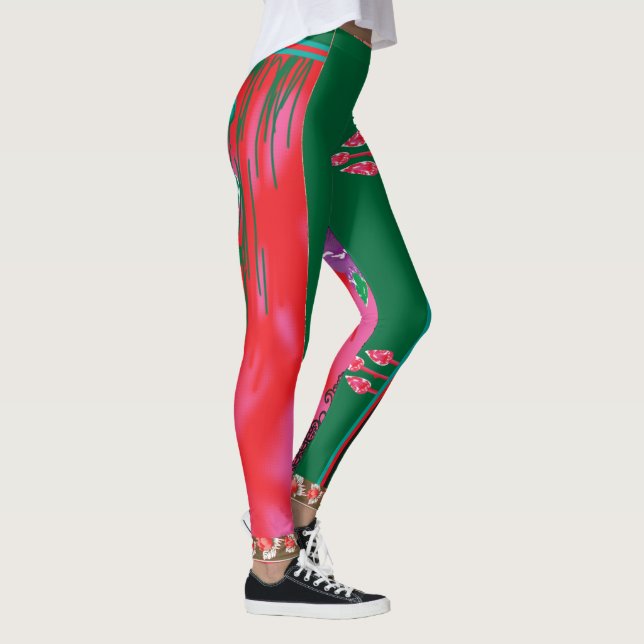 Leggings une peinture d'une grenouille dans un champ d'herb (Droite)