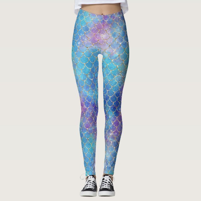 Leggings Une série de galaxies de sirènes 9 (Devant)