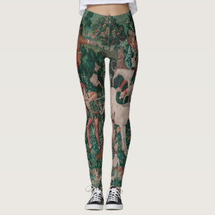 Leggings Unicorn Hunt Medieval Art, Unicorn Se Défend