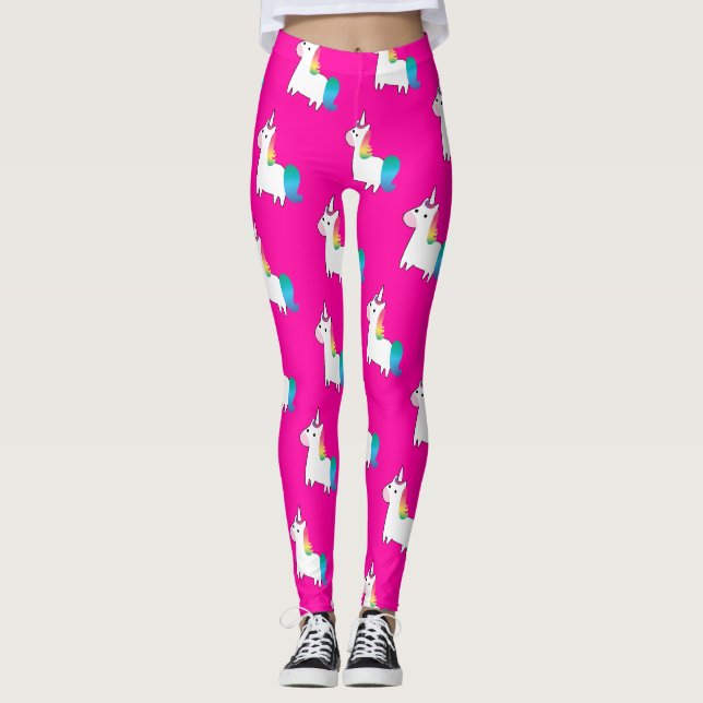 Leggings Unicorne aux couleurs arc-en-ciel (Devant)