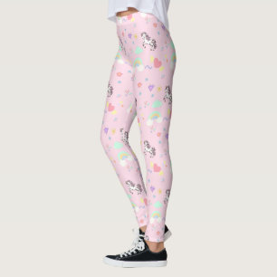 Leggings Unicorne rose magique princesse fille d'anniversai