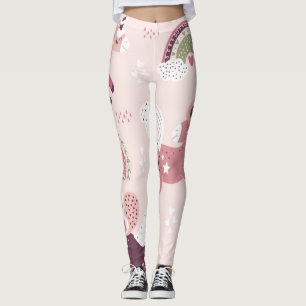 Leggings Unicorns Rainbows : Pastel Magic Arrière - plan.