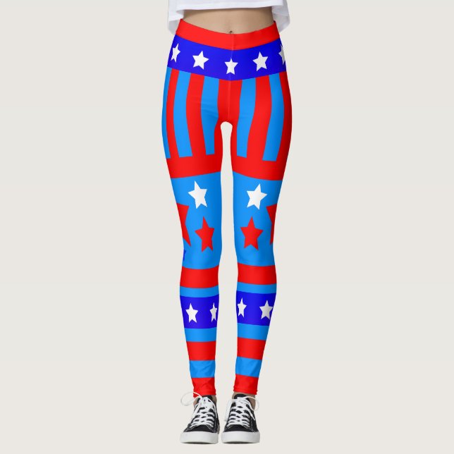 Leggings USA Patriot Stars and Stripes (Devant)