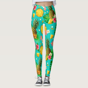 Leggings Vacances d'été Ananas Jaune Vert 