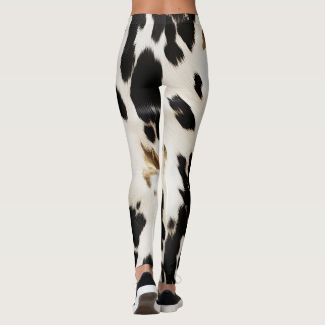 Leggings Vachette noire blanche sud-ouest (Dos)