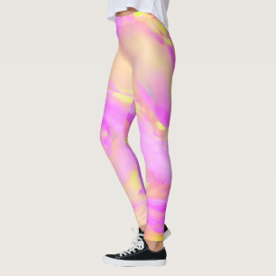 Leggings Vagues abstraites colorées tendance jolies