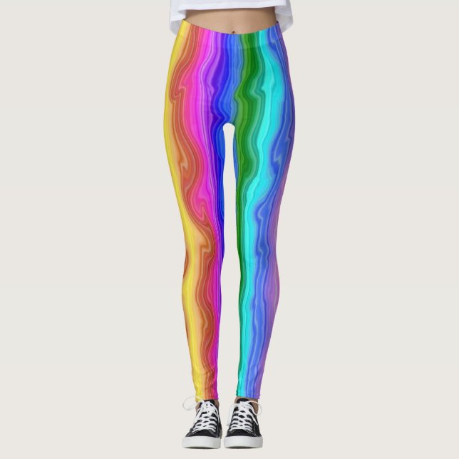 Leggings Vagues de couleur (Devant)