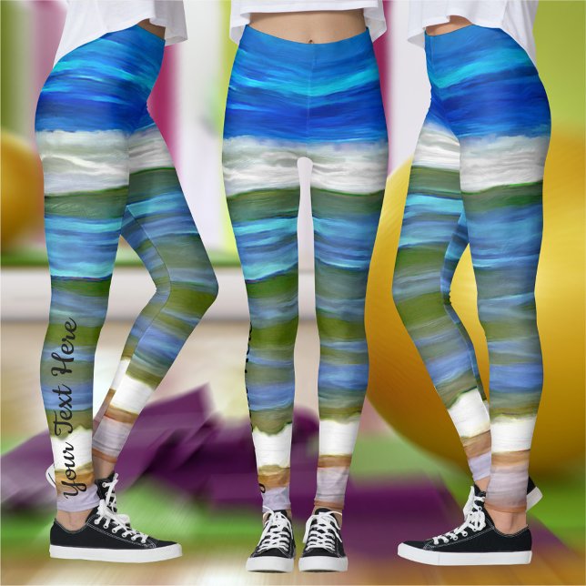 Leggings Vagues de plage 0346 (Créateur téléchargé)