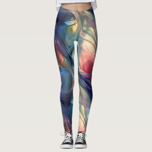 Leggings Vagues en verre Abstrait