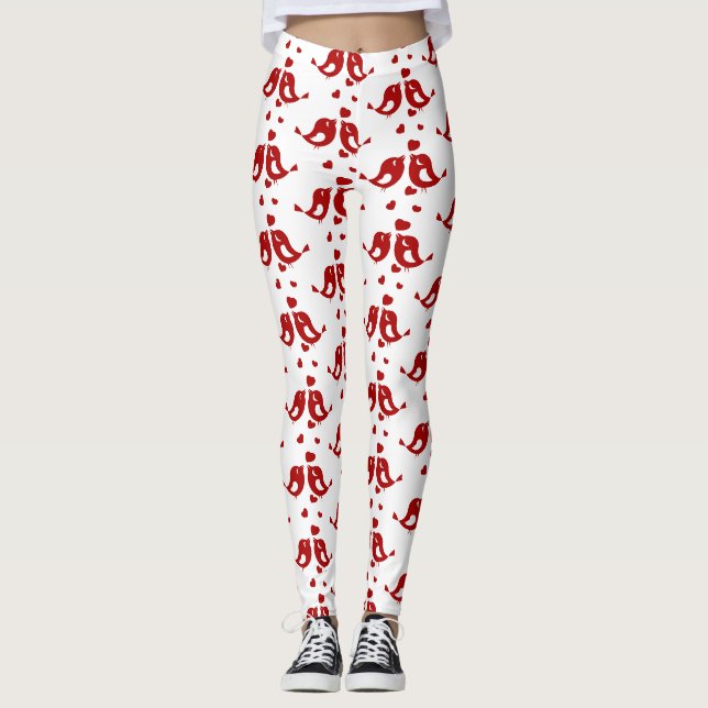 Leggings Valentine Inséparables romantiques balayer les coe (Devant)