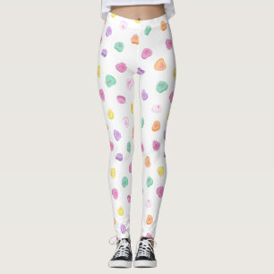 Leggings Valentines Day Candy Hearts Motif