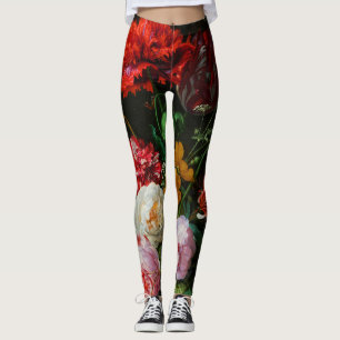 Leggings Vase de verre avec des fleurs