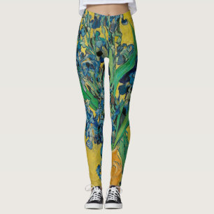 Leggings Vase Van Gogh avec Iris Classic Impressionnisme