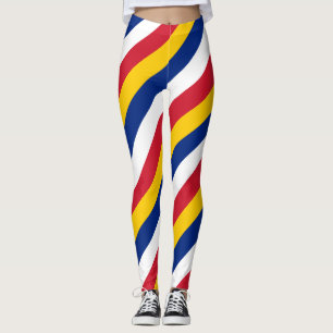 Leggings Vénézuéla Couleurs du drapeau national diagonales