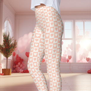Leggings Vérificateur Damier Cœur Saint-Valentin