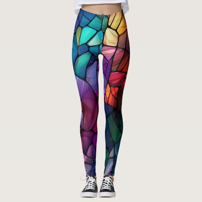 Leggings Verre Coloré, Vivid, Flashy (Devant)