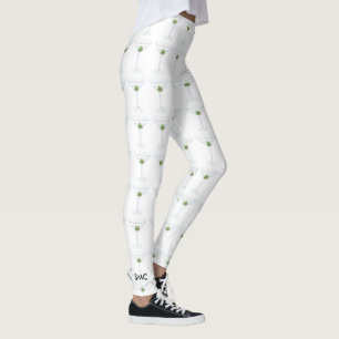 Leggings Verre et olive frais de Martini avec le monogramme