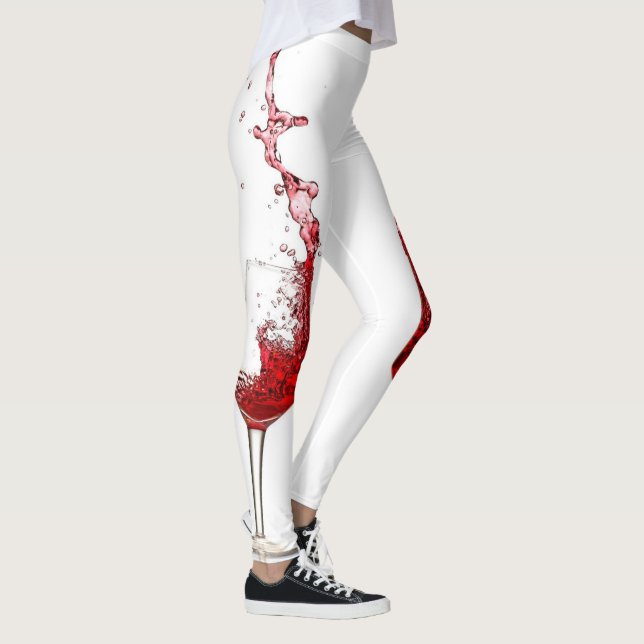 Leggings Verres À Vin Frottant Le Vin Rouge (Droite)
