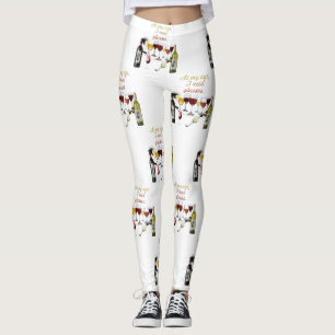 Leggings Verres à vin SlipperyJoe's jeu de mots coquin roug