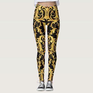 Leggings Versace Barocco Collection motif