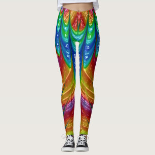 Leggings ~ vert bleu rouge orange ~ Original