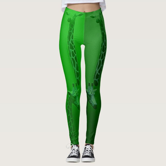 Leggings Vert de girafe (Devant)