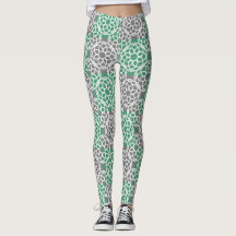 Vert émeraude gris motif géométrique