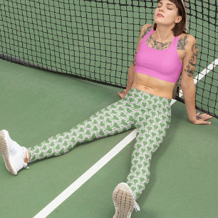 Leggings Vert et rose à carreaux Prépa Pickleball