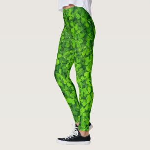 Leggings Vert irlandais de trèfles de shamrock de jour de