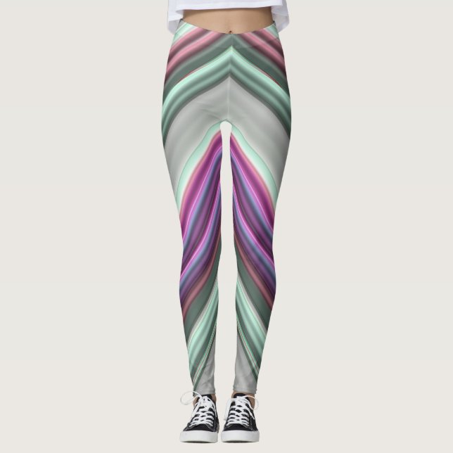 Leggings ~ vert rose violet ~ Original (Devant)