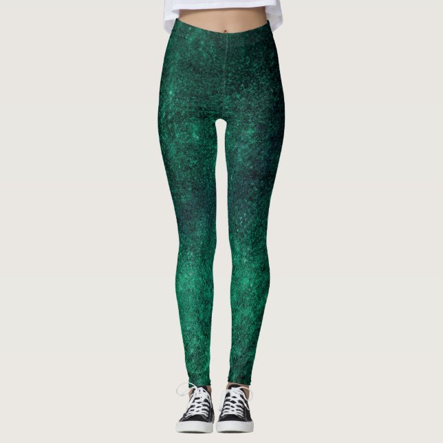 Leggings verts d'émeraude (Devant)