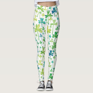 Leggings verts et blancs de la Saint-Patrick avec