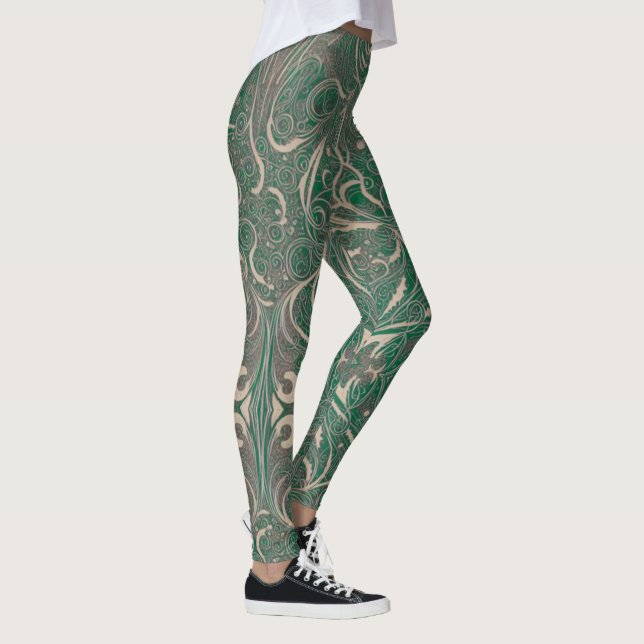 Leggings verts Motifs gothiques (Droite)